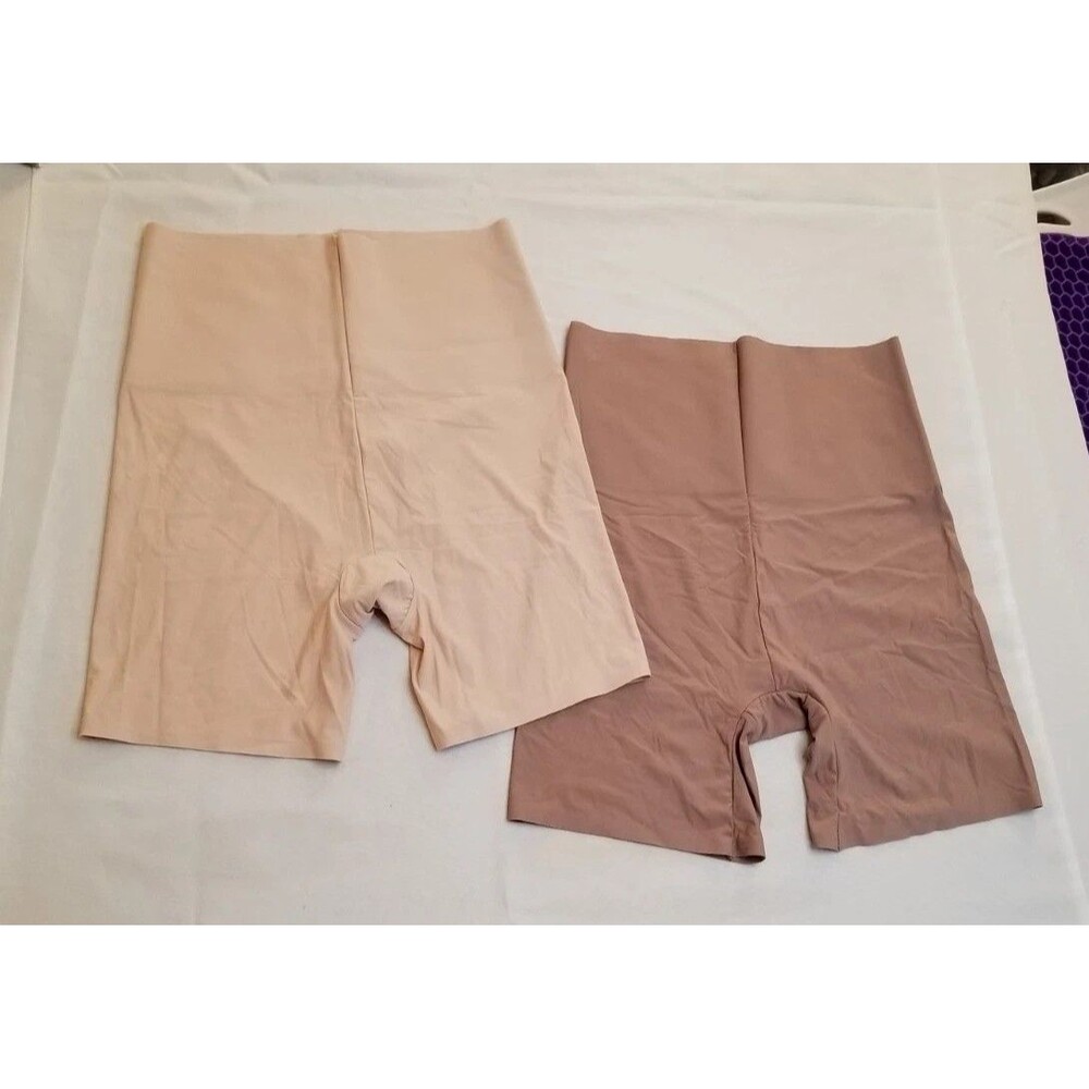 Skinny Girl Tummy & Thigh Shaper 2 Pc Set Medium Shapewear Spandex Snatched FUPA